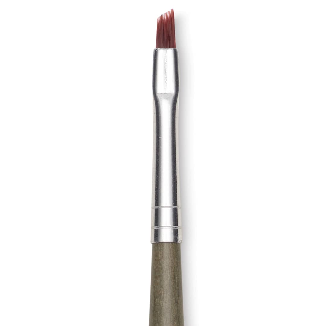 Open in modal - Da Vinci Forte Synthetic Brush - Slant, Short Handle, Size 4, close-up