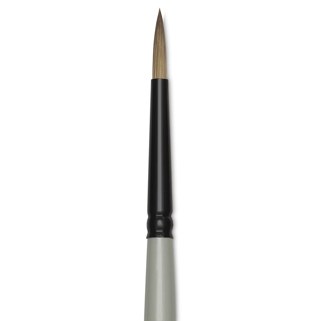 Open in modal - Silver Brush Black Pearl Synthetic Brush - Series 6400, Round, Size 2, Long Handle, close-up