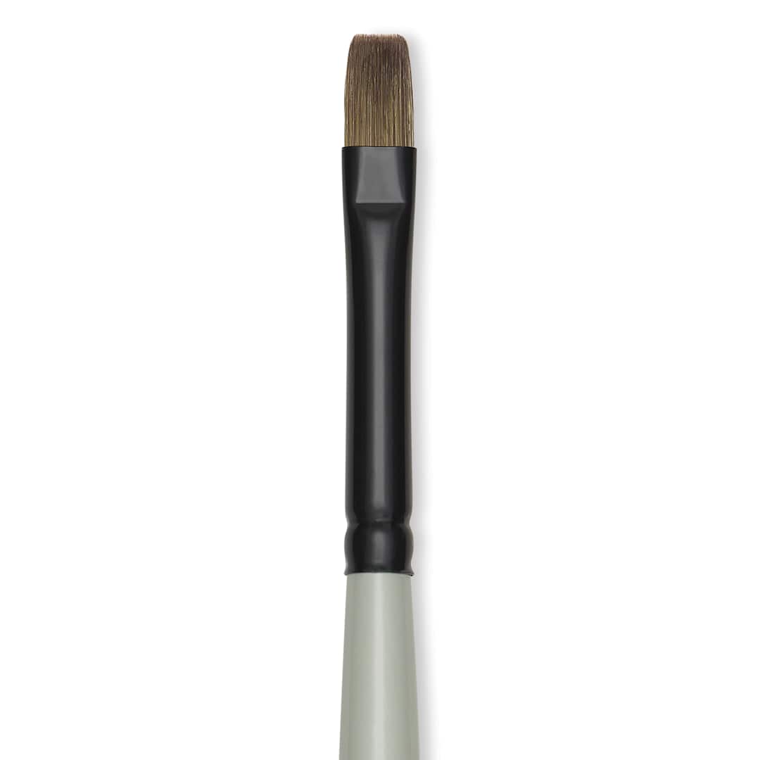 Open in modal - Silver Brush Black Pearl Synthetic Brush - Series 6402, Bright, Size 2, Long Handle, close-up