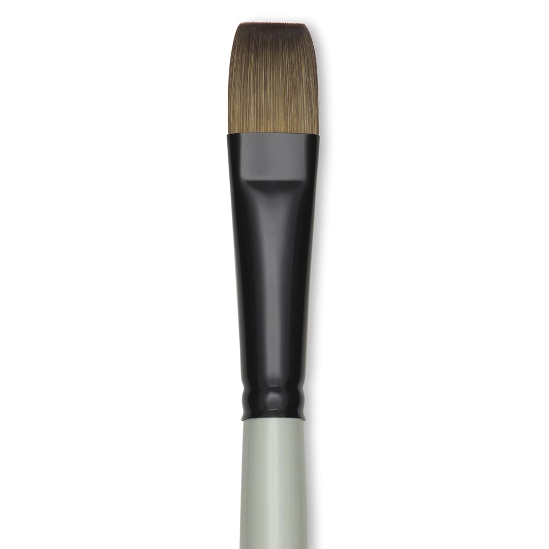 Open in modal - Silver Brush Black Pearl Synthetic Brush - Series 6402, Bright, Size 10, Long Handle, close-up