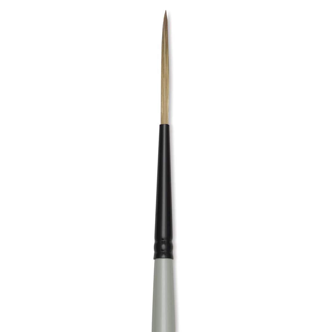 Open in modal - Silver Brush Black Pearl Synthetic Brush - Series 6407, Script Liner, Size 4, Long Handle, close-up