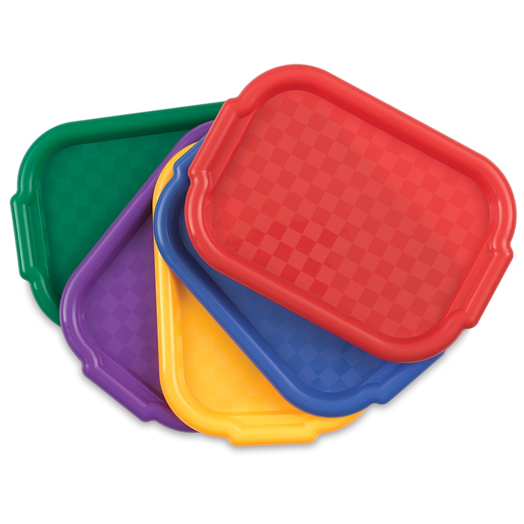 Open in modal - Richeson Multicolor Art Trays - Five Trays shown in fan