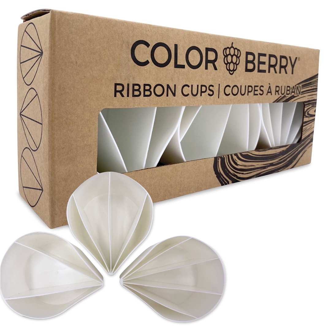 Open in modal - Colorberry Resin Ribbon Pouring Cups - Set of 3 (shown in and out of package)