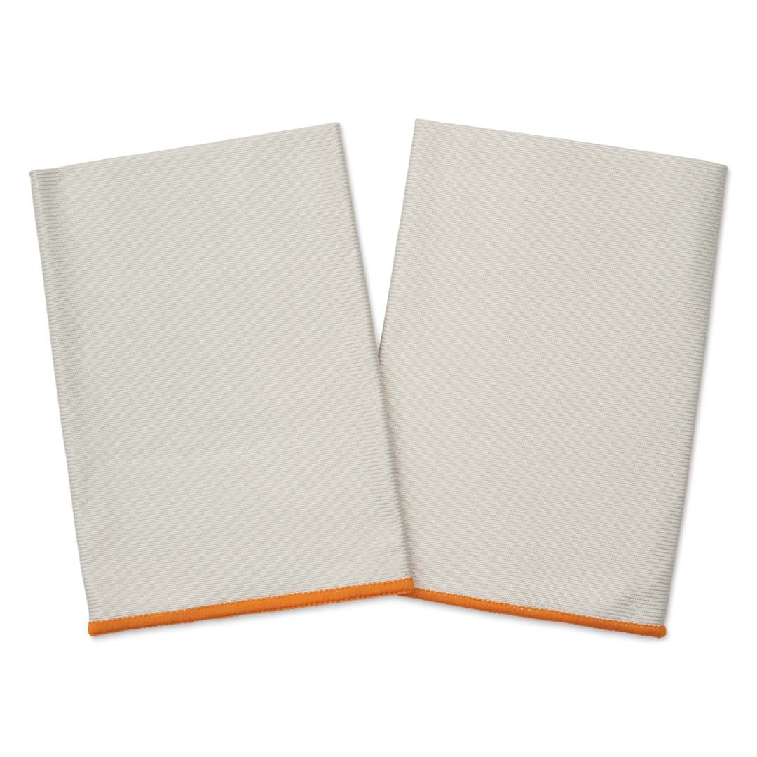 Open in modal - Superio Microfiber Cloths - Light Gray, 14" x 16", Pkg of 2
