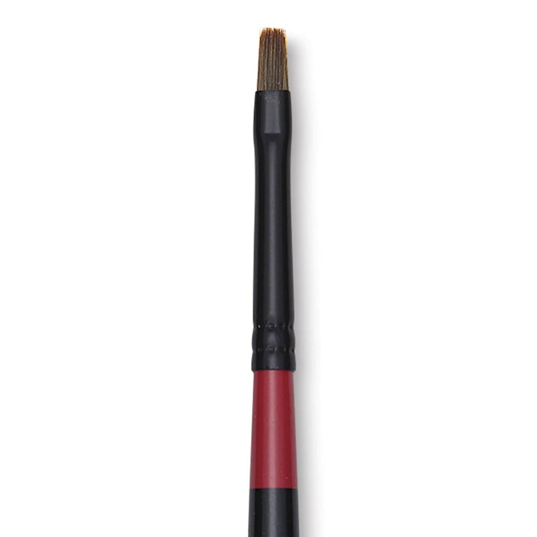 Open in modal - Utrecht Manglon Synthetic Brush - Bright, Size 2, Long Handle close-up