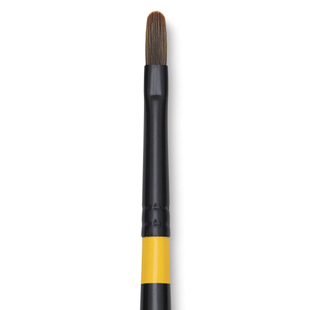 Open in modal - Utrecht Manglon Synthetic Brush - Filbert, Size 4, Long Handle close-up