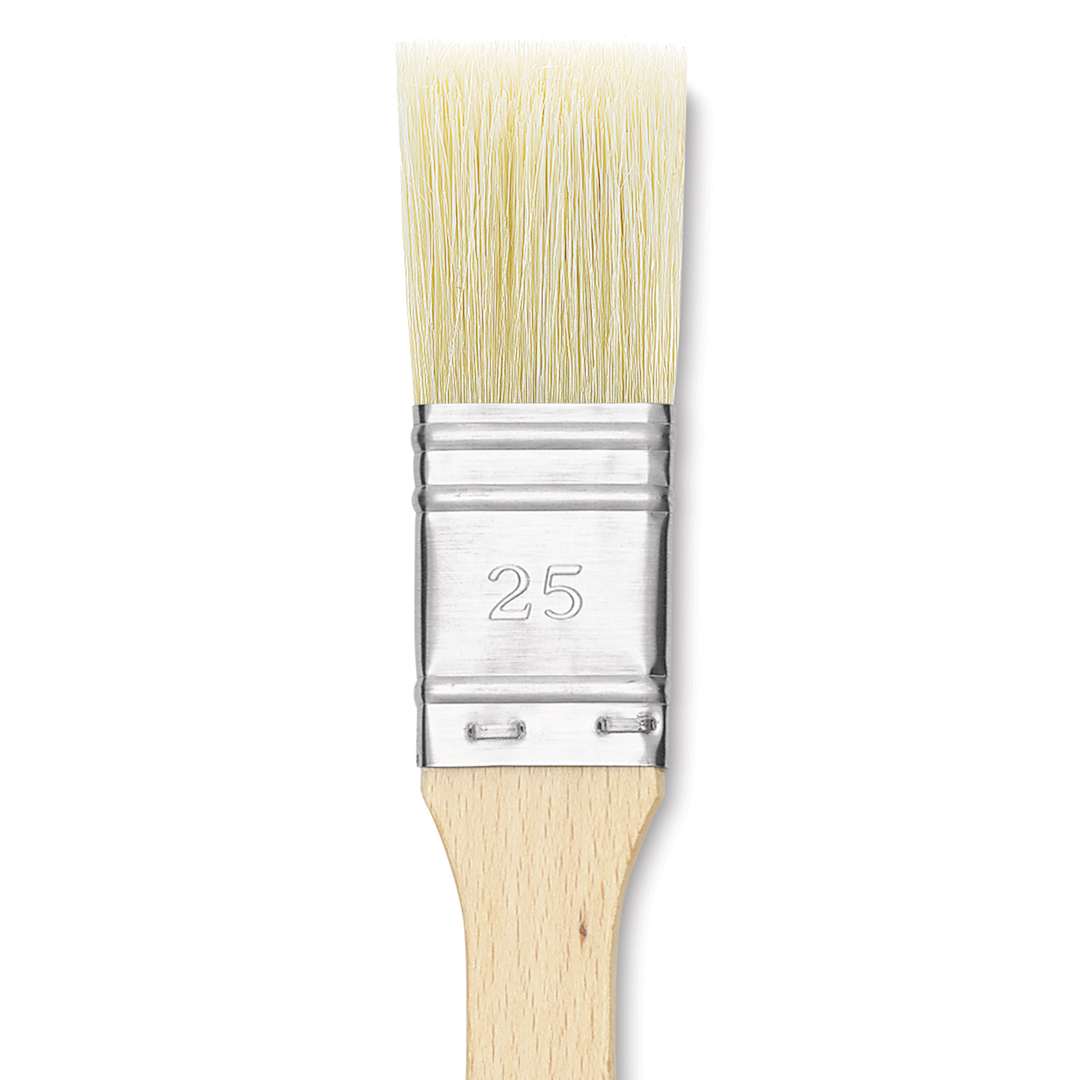 Open in modal - Utrecht Rhenish Pure Hog Bristle Brush - Extra Large Flat, Size 1", Long Handle