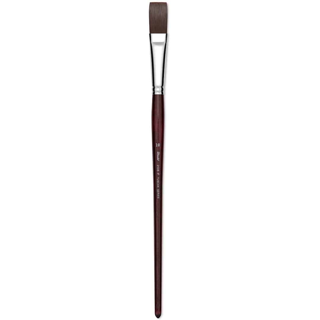 Open in modal - Utrecht Tuscan Synthetic Flat - Size 10, Long Handle