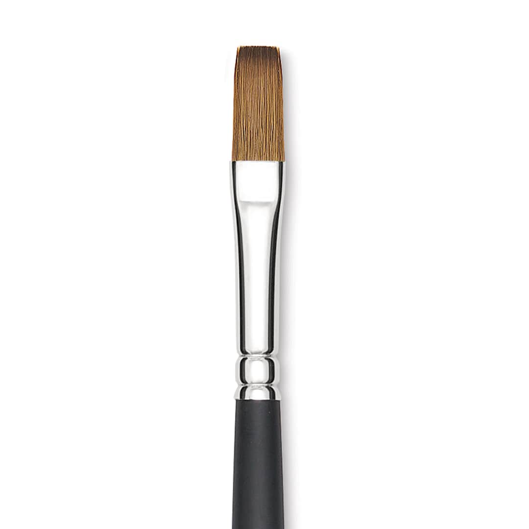 Open in modal - Blick Masterstroke Finest Red Sable Brush - Flat, Size 8, Long Handle close-up