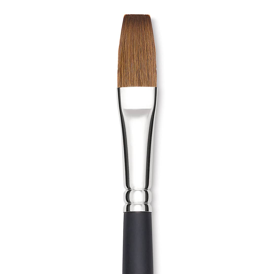 Open in modal - Blick Masterstroke Finest Red Sable Brush - Flat, Size 14, Long Handle close-up