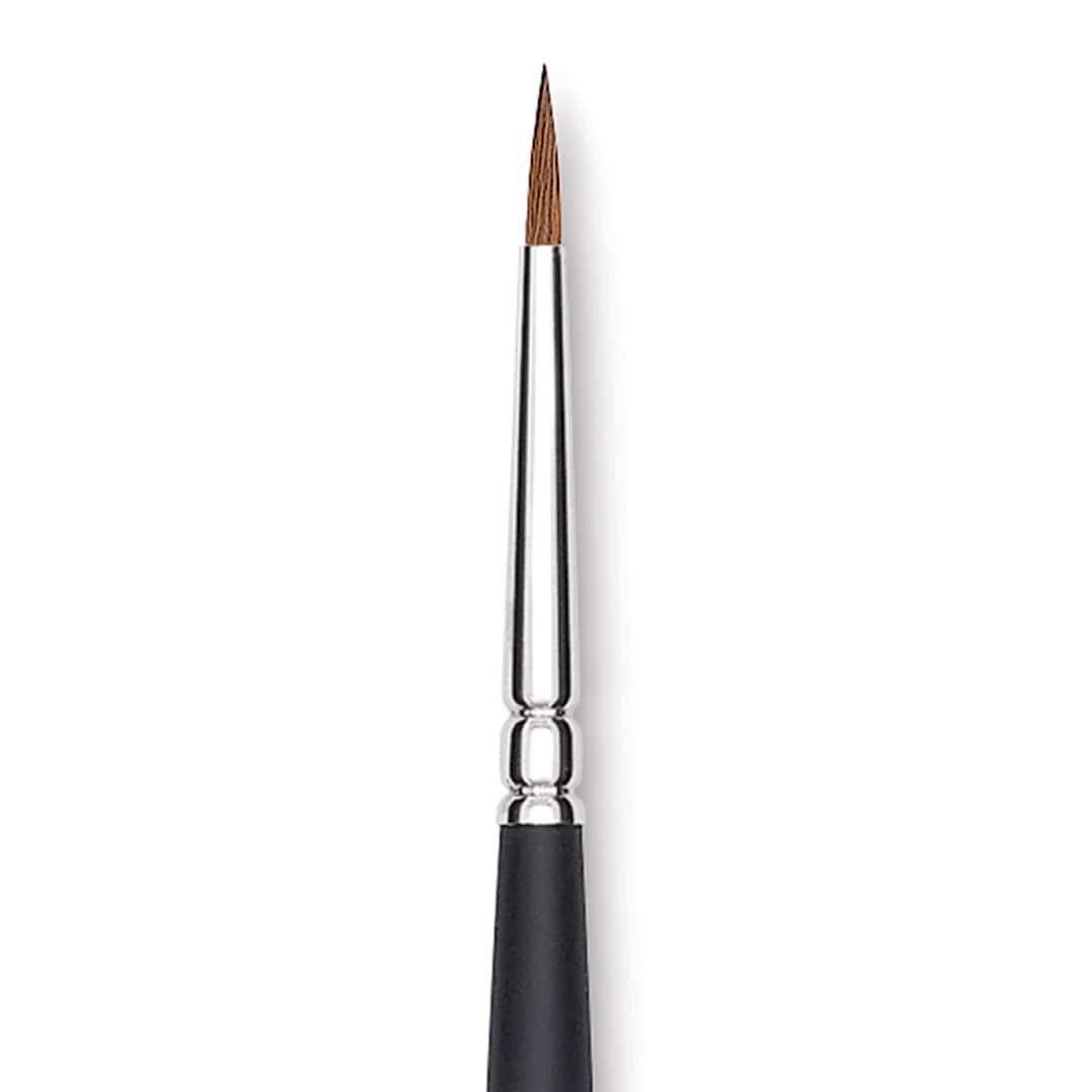 Open in modal - Blick Masterstroke Finest Red Sable Brush - Round, Size 2, Long Handle close-up