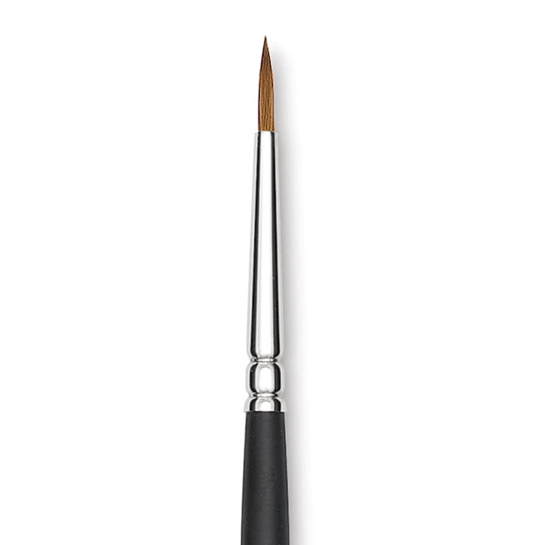 Open in modal - Blick Masterstroke Finest Red Sable Brush - Round, Size 4, Long Handle close-up