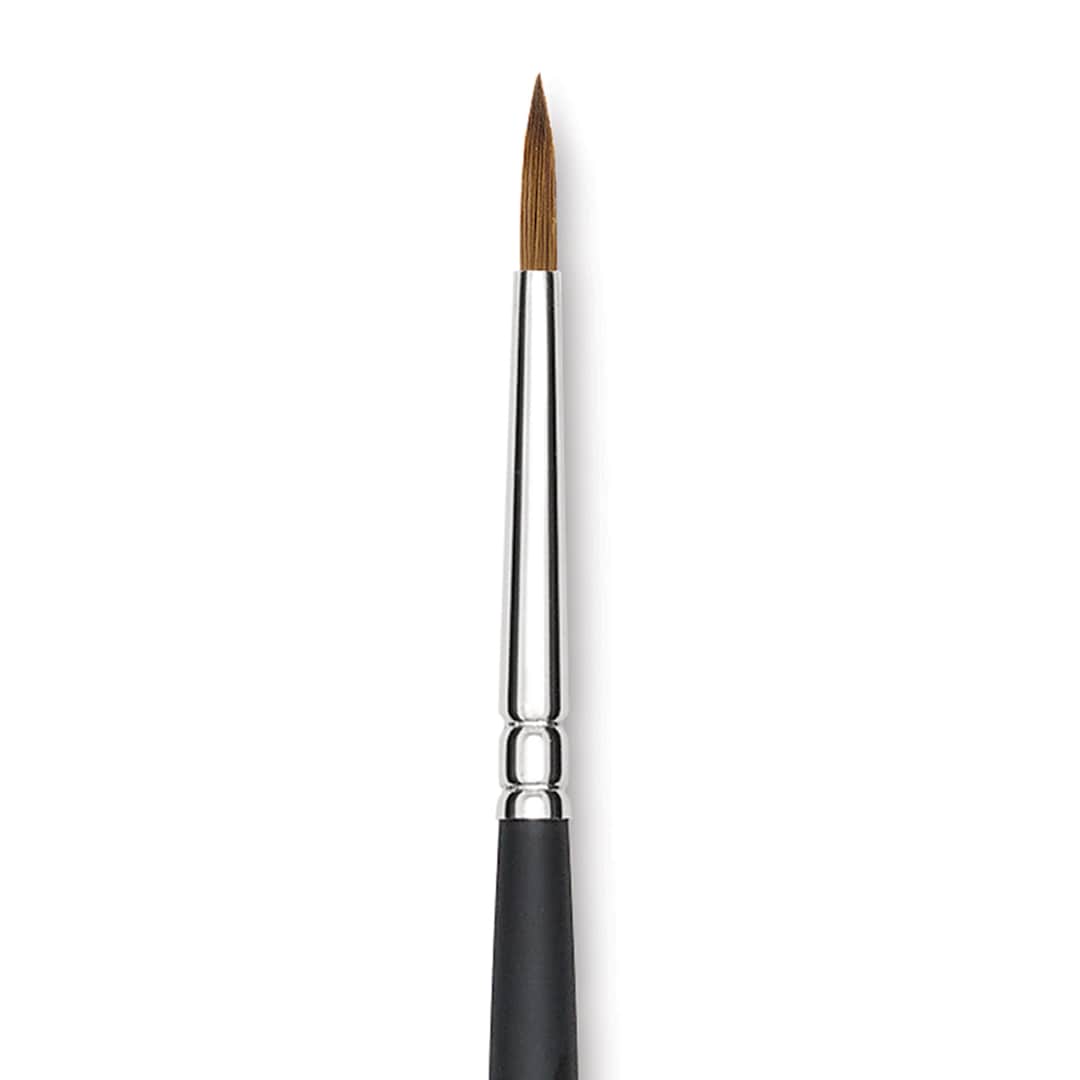 Open in modal - Blick Masterstroke Finest Red Sable Brush - Round, Size 6, Long Handle close-up