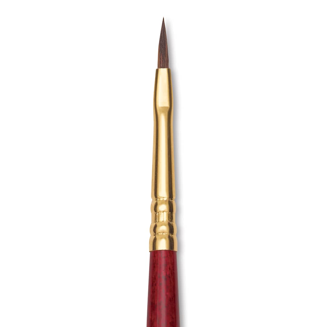 Open in modal - Blick Master Synthetic Kolinsky Brush - Short Handle, Filbert, Size 1, close-up