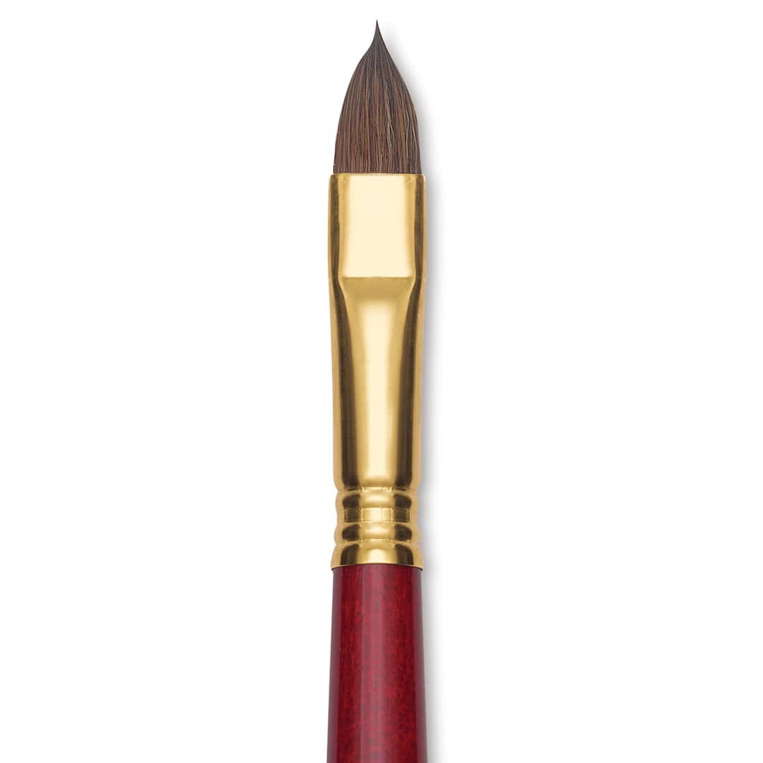 Open in modal - Blick Master Synthetic Kolinsky Brush - Long Handle, Filbert, Size 12, close-up