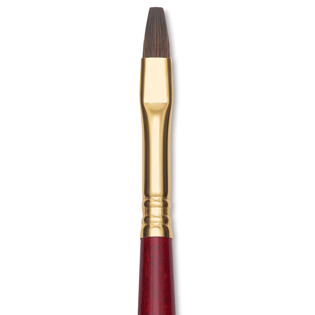 Open in modal - Blick Master Synthetic Kolinsky Brush - Long Handle, Bright, Size 8, close-up