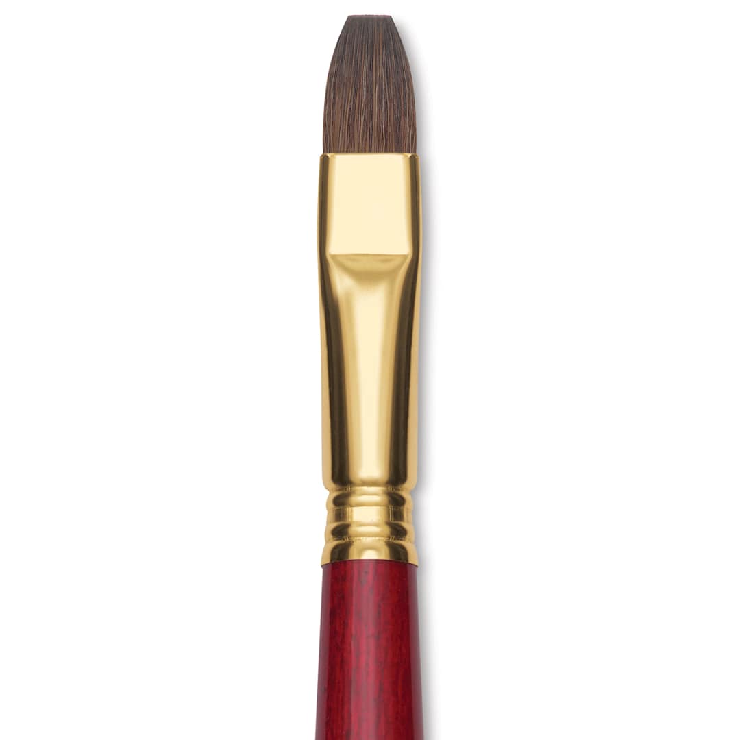 Open in modal - Blick Master Synthetic Kolinsky Brush - Long Handle, Bright, Size 14, close-up