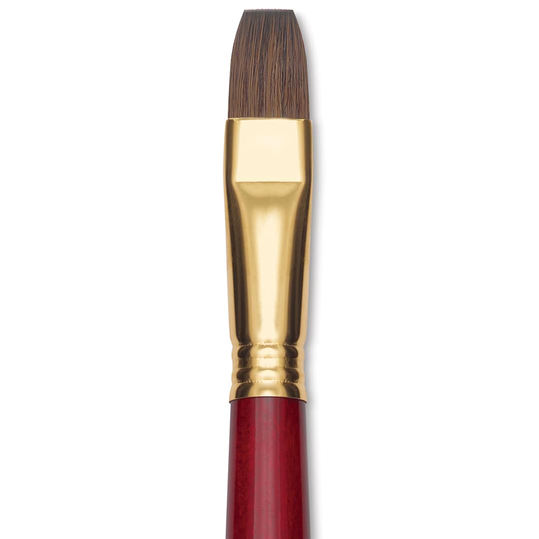 Open in modal - Blick Master Synthetic Kolinsky Brush - Long Handle, Bright, Size 16, close-up