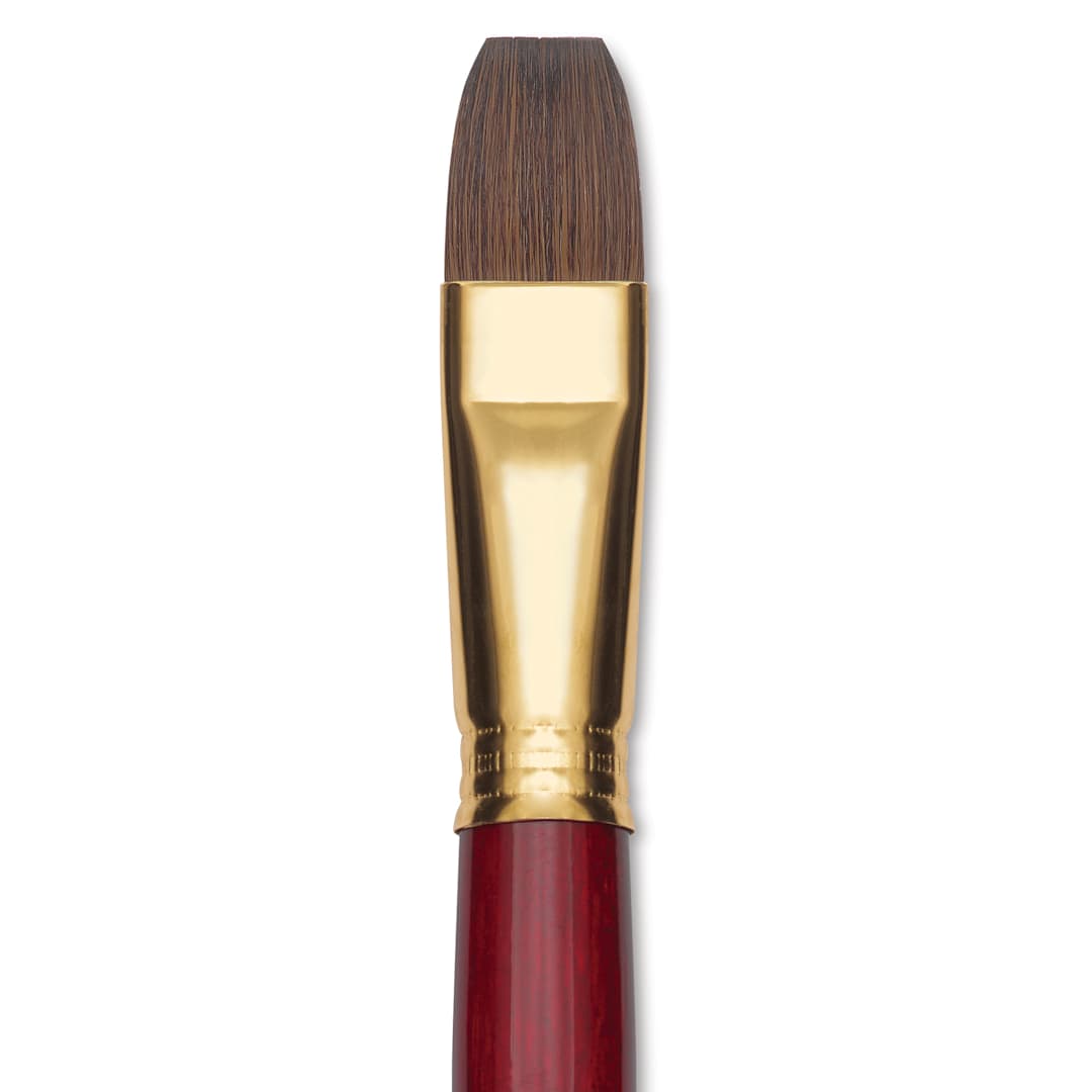 Open in modal - Blick Master Synthetic Kolinsky Brush - Long Handle, Bright, Size 20, close-up