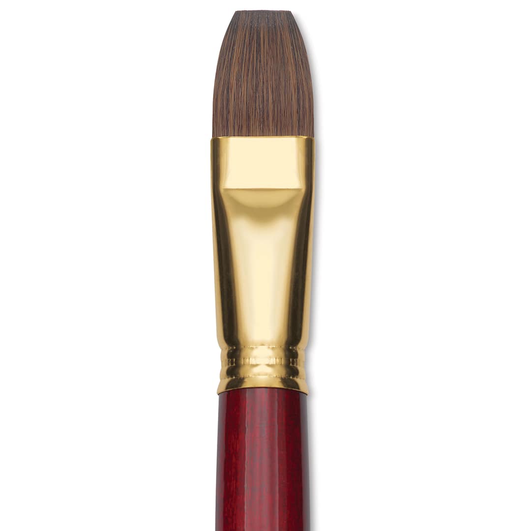 Open in modal - Blick Master Synthetic Kolinsky Brush - Long Handle, Bright, Size 22, close-up