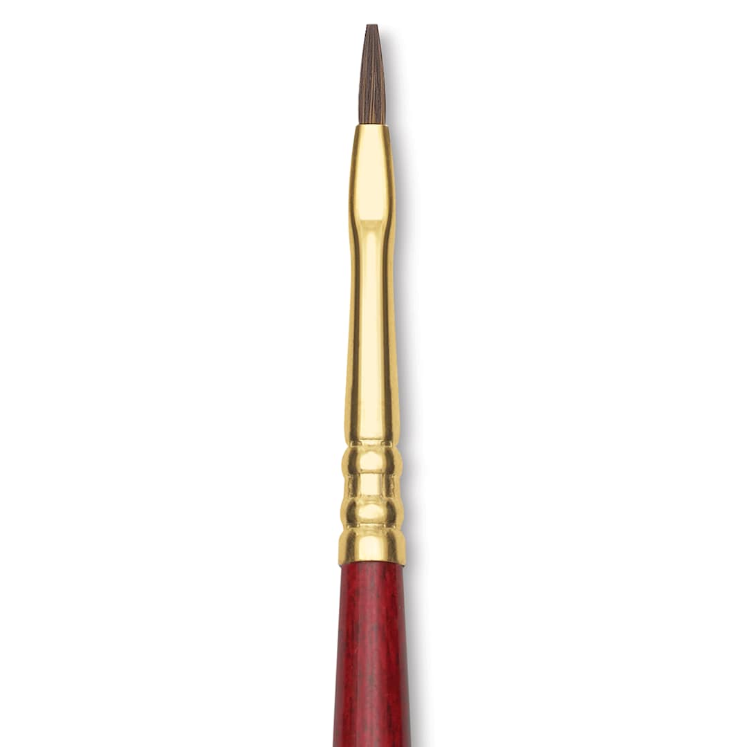 Open in modal - Blick Master Synthetic Kolinsky Brush - Short Handle, Bright, Size 1, close-up
