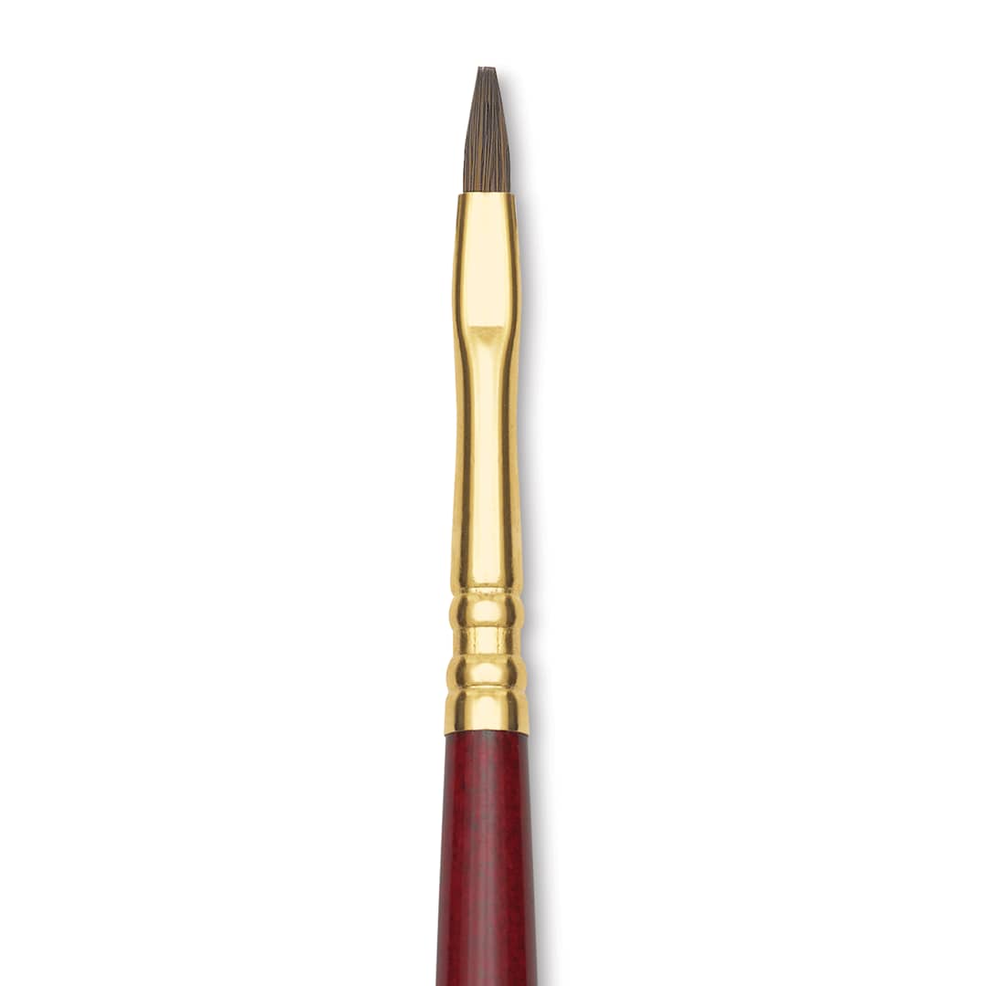 Open in modal - Blick Master Synthetic Kolinsky Brush - Short Handle, Bright, Size 2, close-up