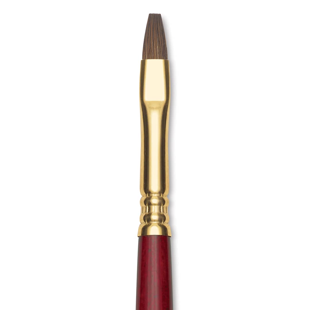Open in modal - Blick Master Synthetic Kolinsky Brush - Short Handle, Bright, Size 6, close-up