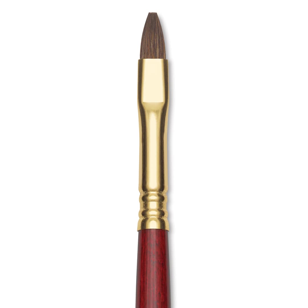 Open in modal - Blick Master Synthetic Kolinsky Brush - Short Handle, Bright, Size 8, close-up