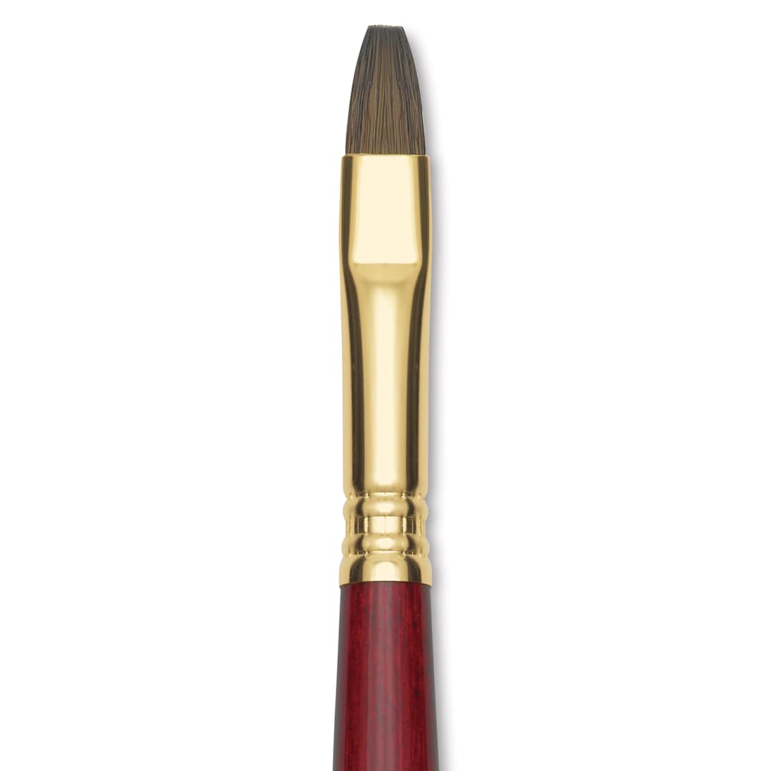 Open in modal - Blick Master Synthetic Kolinsky Brush - Short Handle, Bright, Size 10, close-up