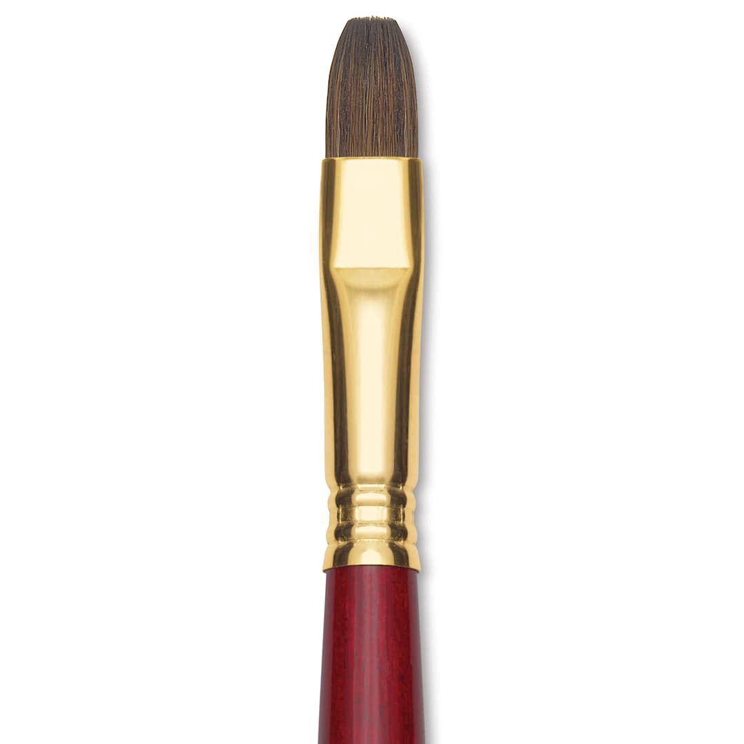 Open in modal - Blick Master Synthetic Kolinsky Brush - Short Handle, Bright, Size 12, close-up