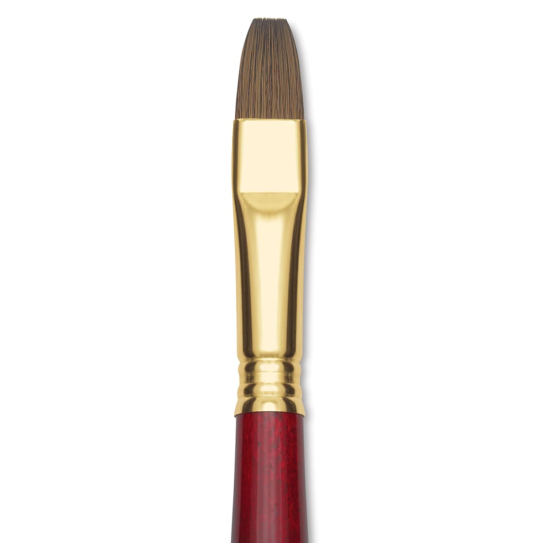 Open in modal - Blick Master Synthetic Kolinsky Brush - Short Handle, Bright, Size 14, close-up