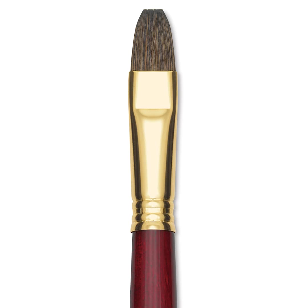 Open in modal - Blick Master Synthetic Kolinsky Brush - Short Handle, Bright, Size 16, close-up