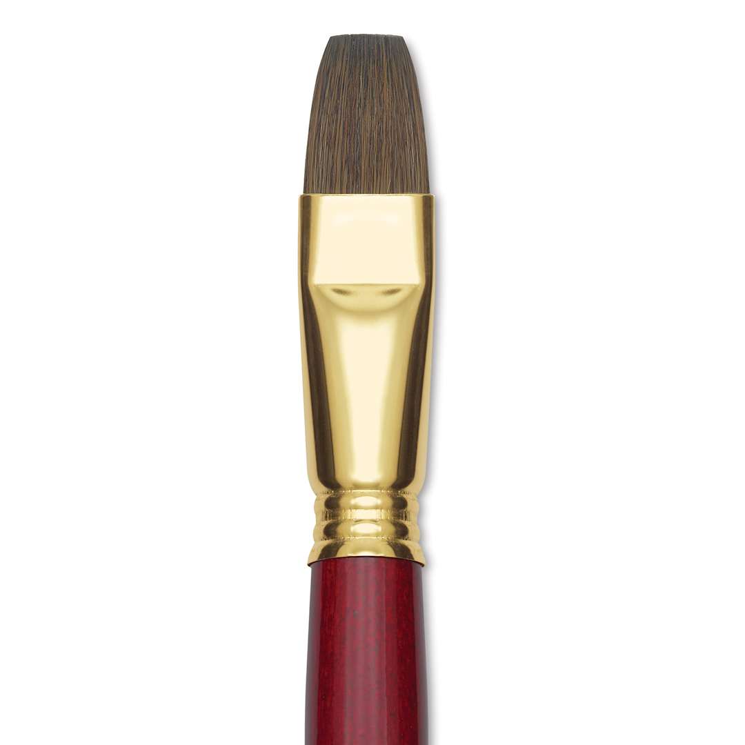 Open in modal - Blick Master Synthetic Kolinsky Brush - Short Handle, Bright, Size 18, close-up