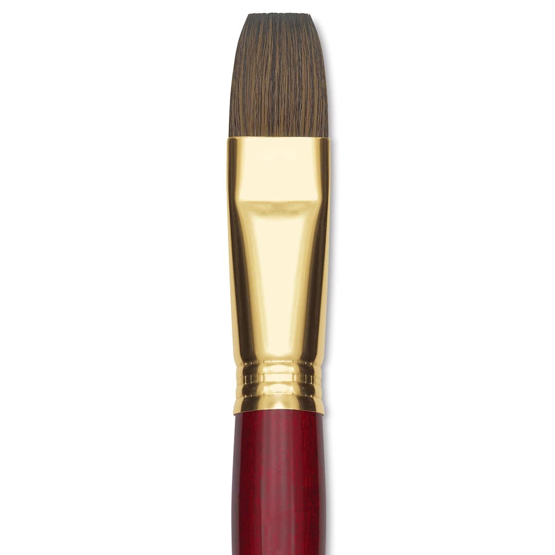 Open in modal - Blick Master Synthetic Kolinsky Brush - Short Handle, Bright, Size 20, close-up