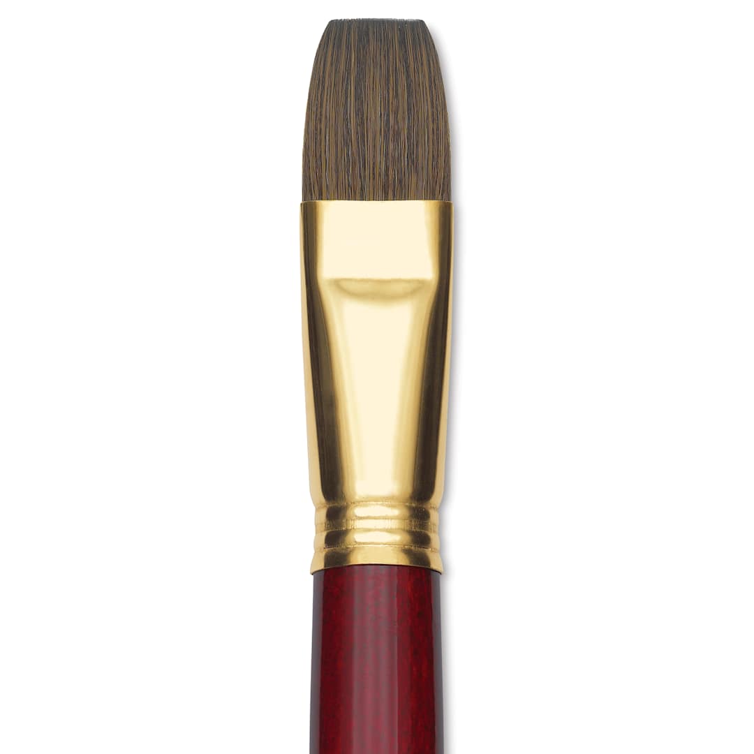 Open in modal - Blick Master Synthetic Kolinsky Brush - Short Handle, Bright, Size 22, close-up