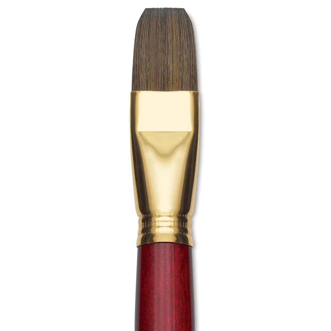 Open in modal - Blick Master Synthetic Kolinsky Brush - Short Handle, Bright, Size 24, close-up