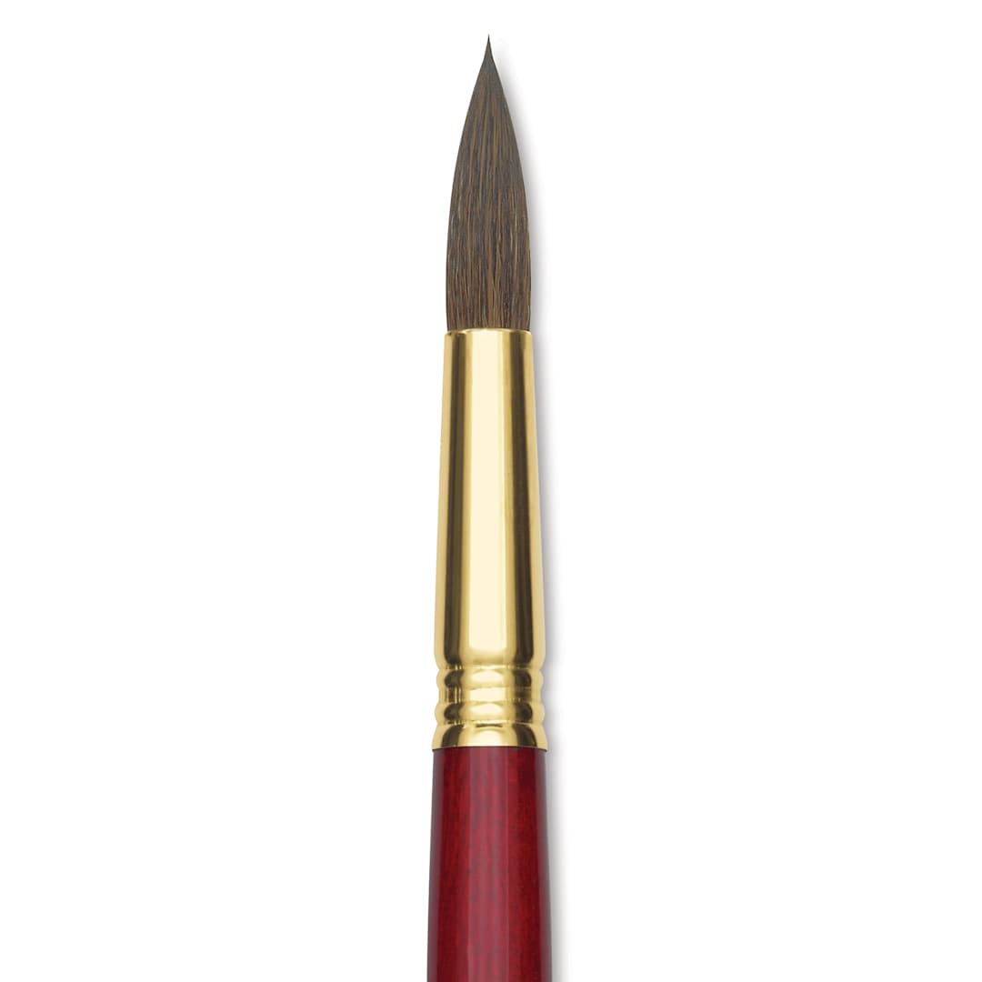 Open in modal - Blick Master Synthetic Kolinsky Brush - Long Handle, Round, Size 16, close-up