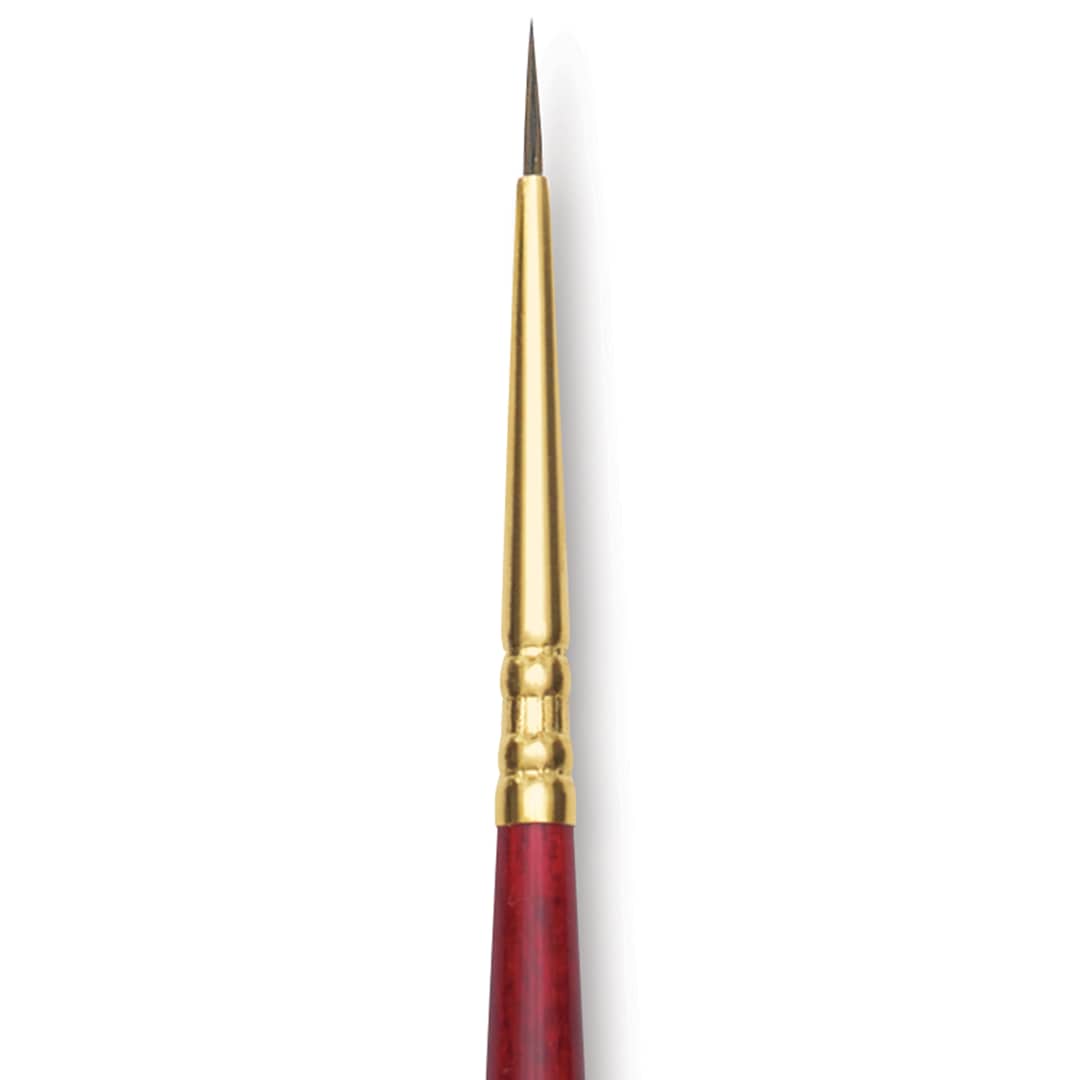 Open in modal - Blick Master Synthetic Kolinsky Brush - Long Handle, Round, Size 2/0, close-up