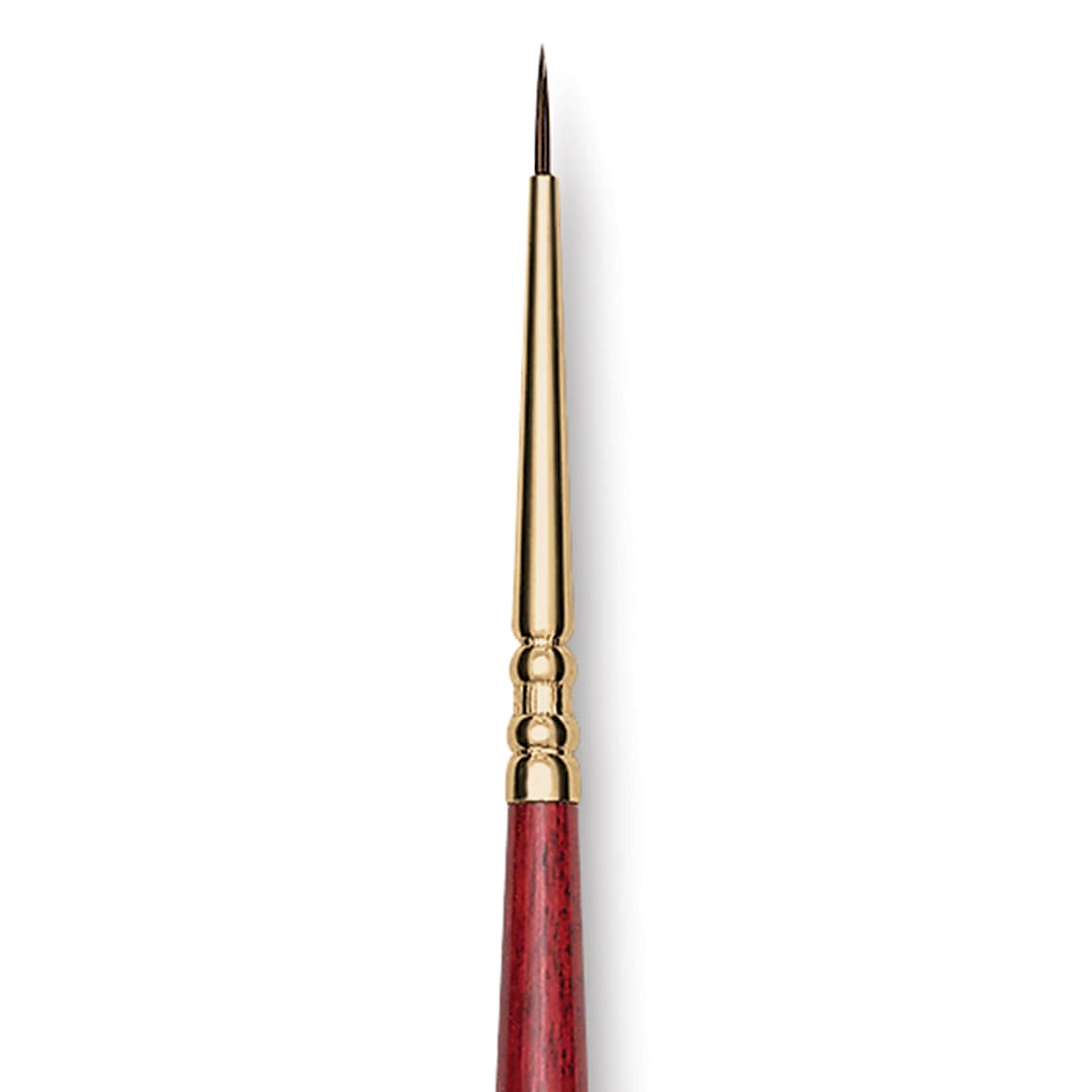 Open in modal - Blick Master Synthetic Kolinsky Brush - Round, Short Handle, Size 3/0, close-up