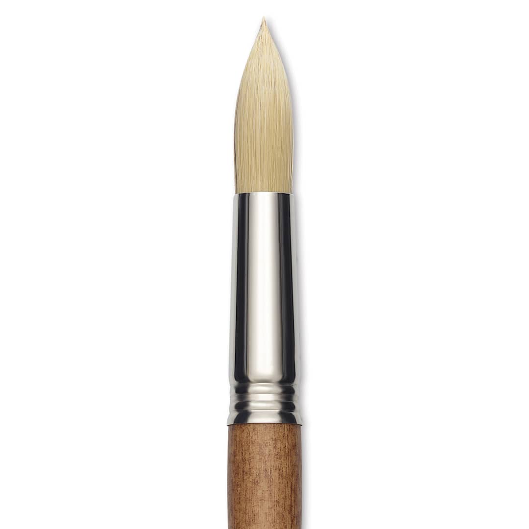 Open in modal - Escoda Futura Synthetic Bristle Brush - Series 5400, Round, Size 20, Long Handle, close-up