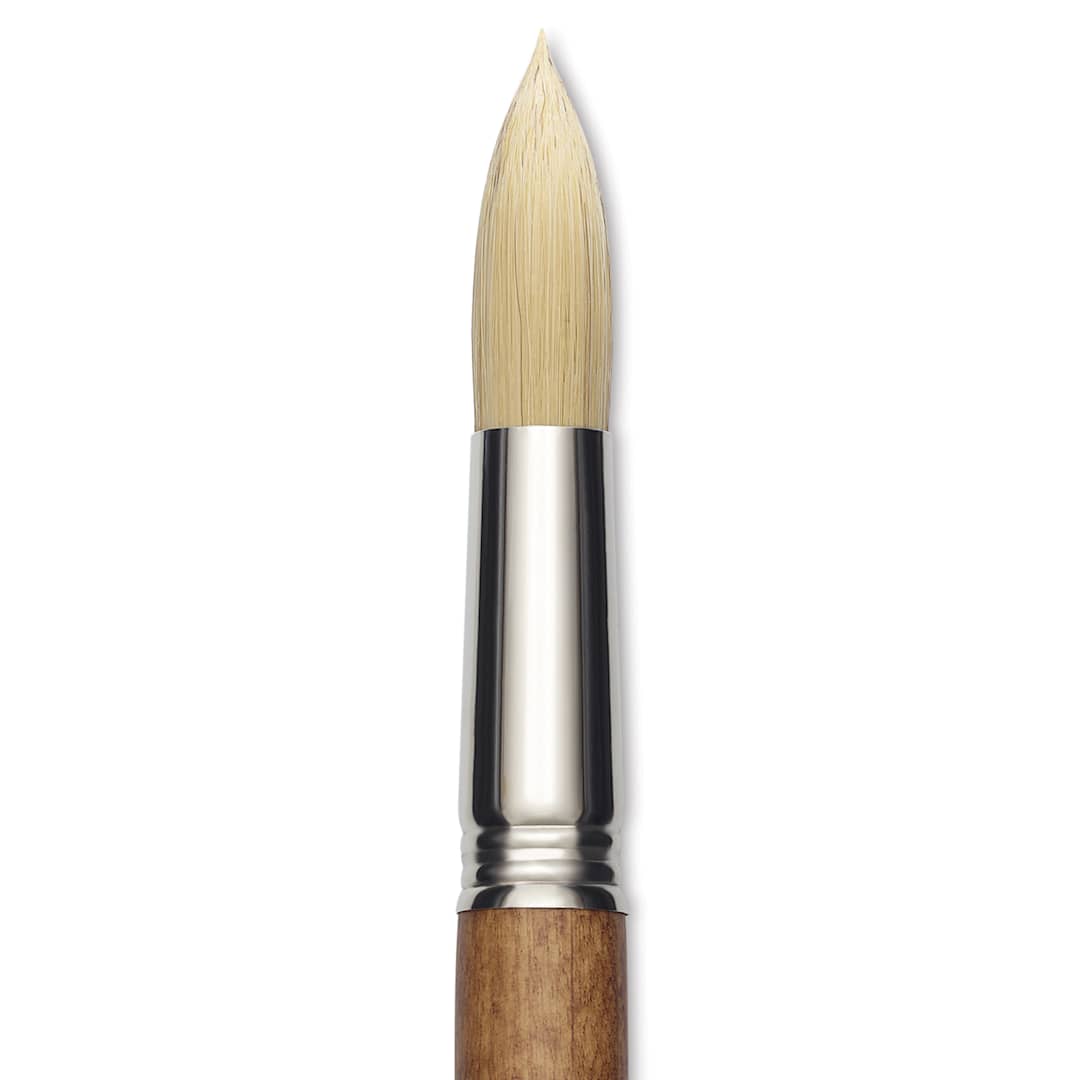 Open in modal - Escoda Futura Synthetic Bristle Brush - Series 5400, Round, Size 22, Long Handle, close-up