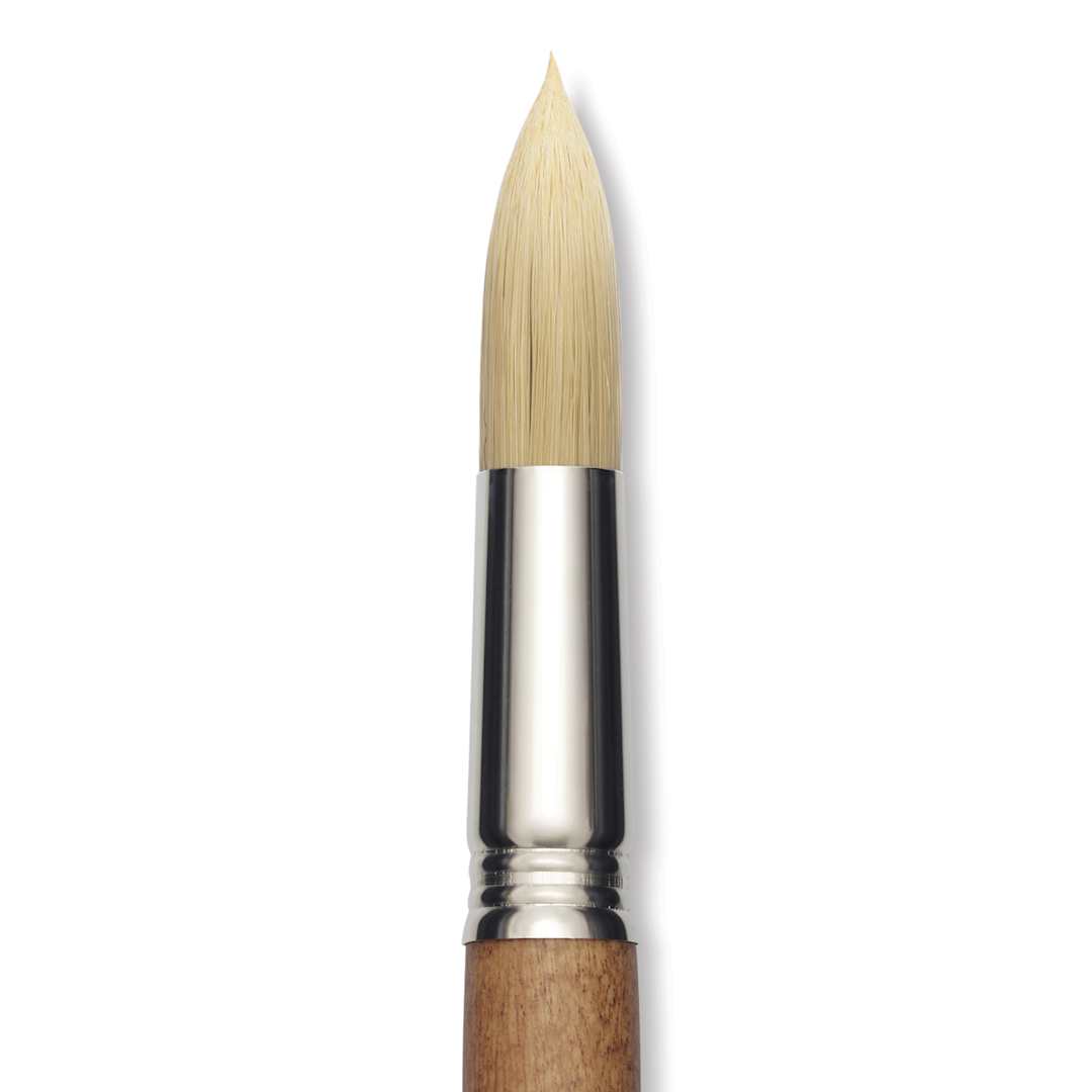 Open in modal - Escoda Futura Synthetic Bristle Brush - Series 5400, Round, Size 24, Long Handle, close-up