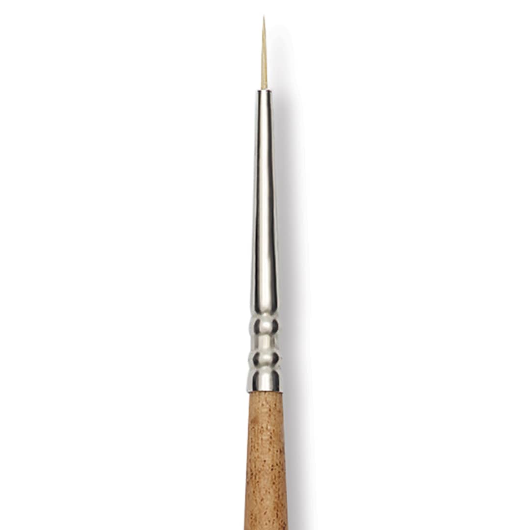 Open in modal - Escoda Futura Synthetic Bristle Brush - Series 5400, Round, Size 3/0, Long Handle, close-up
