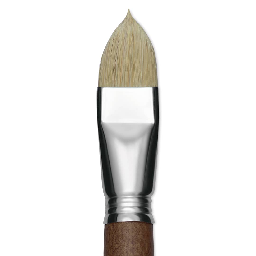 Open in modal - Escoda Futura Synthetic Bristle Brush - Series 5410, Short Filbert, Size 24, Long Handle