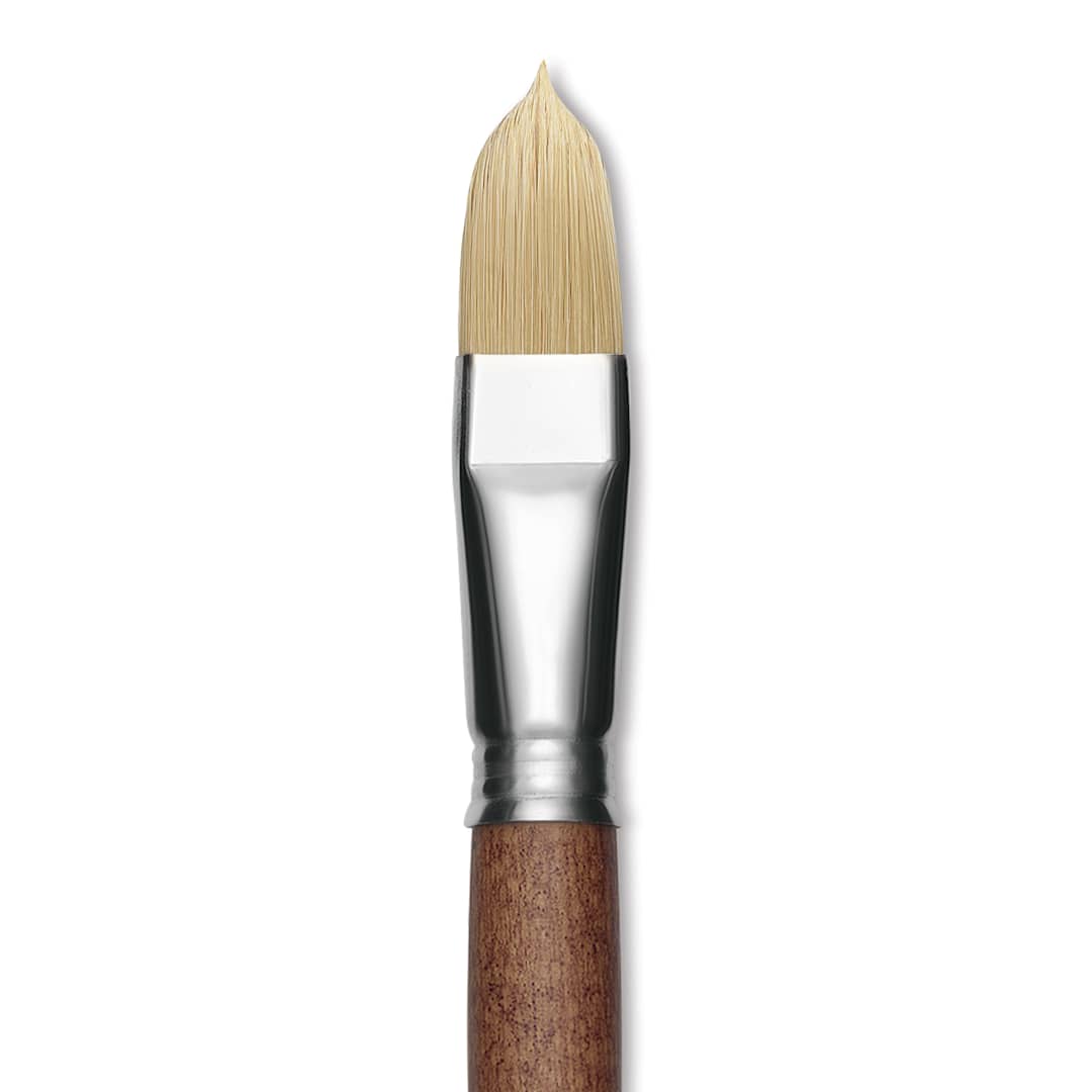 Open in modal - Escoda Futura Synthetic Bristle Brush - Series 5414, Filbert, Size 20, Long Handle, close-up