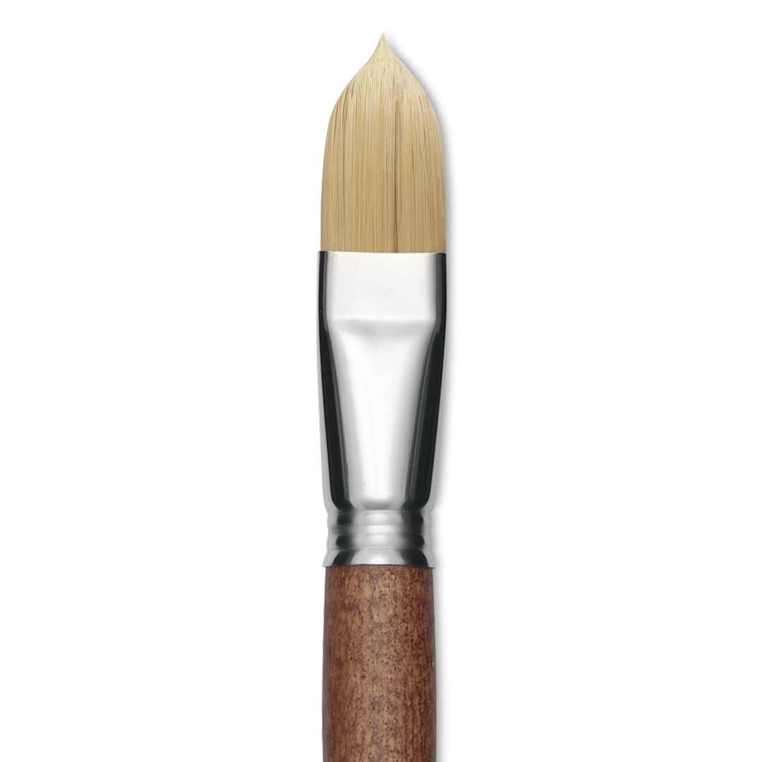 Open in modal - Escoda Futura Synthetic Bristle Brush - Series 5414, Filbert, Size 22, Long Handle, close-up