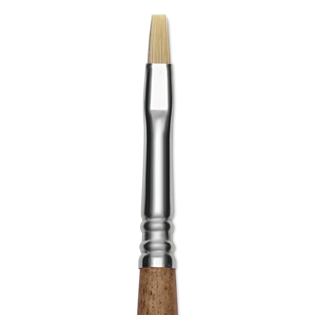 Open in modal - Escoda Futura Synthetic Bristle Brush - Series 5420, Bright, Size 4, Long Handle, close-up