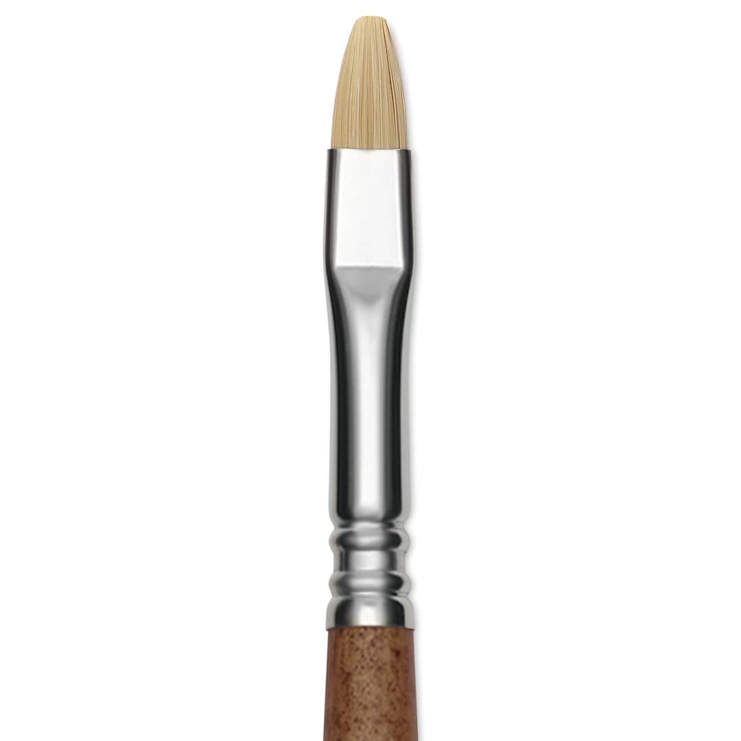 Open in modal - Escoda Futura Synthetic Bristle Brush - Series 5420, Bright, Size 8, Long Handle, close-up
