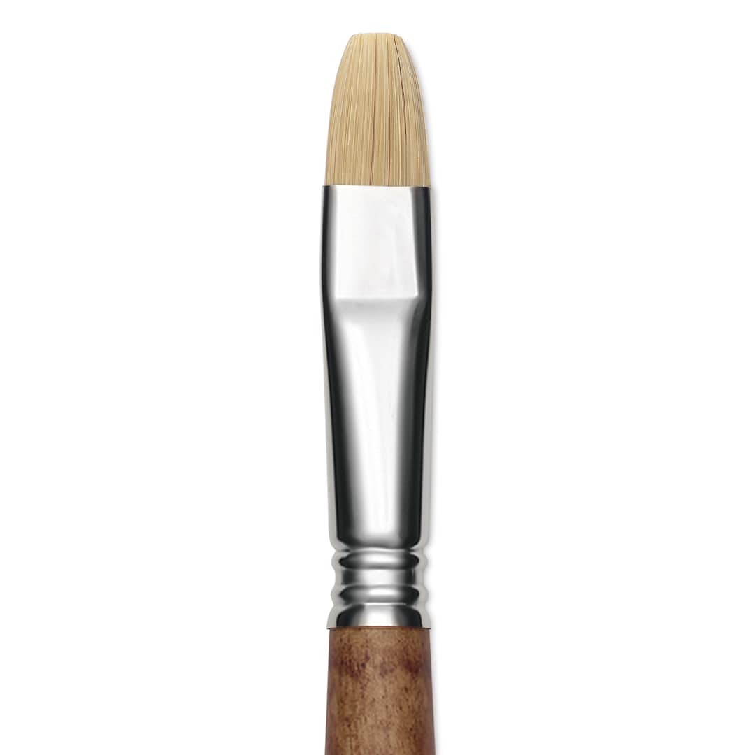 Open in modal - Escoda Futura Synthetic Bristle Brush - Series 5420, Bright, Size 14, Long Handle, close-up