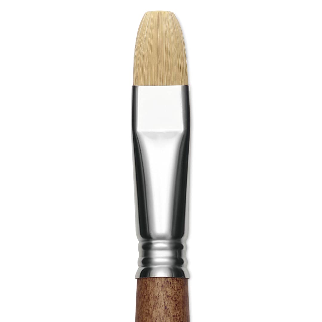 Open in modal - Escoda Futura Synthetic Bristle Brush - Series 5420, Bright, Size 16, Long Handle, close-up
